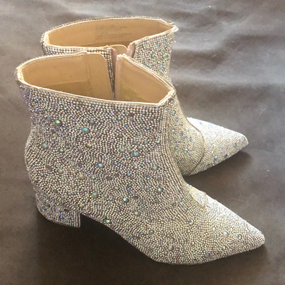 Betsy Johnson crystal booties